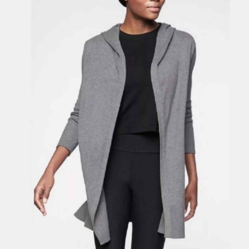 Athleta Women's Highland Wrap Cardigan in Grey Size XXS